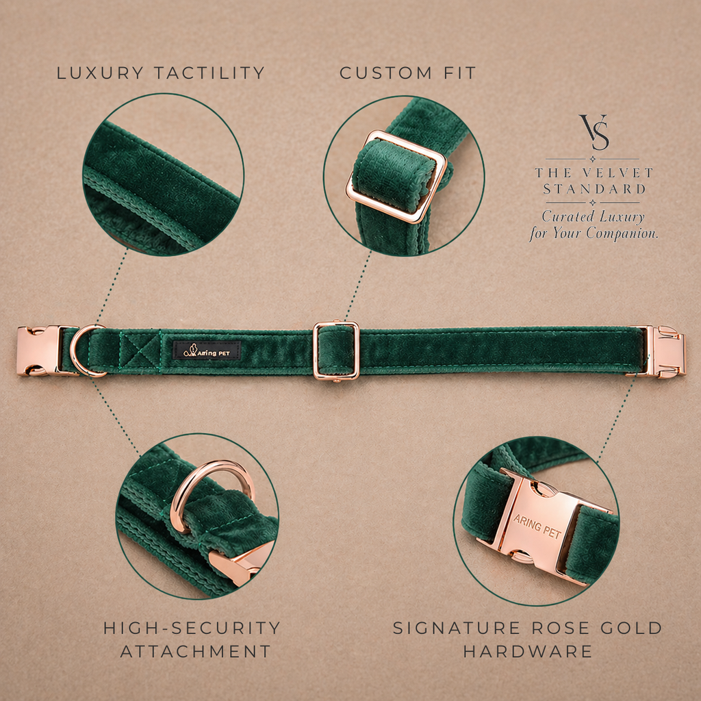 Signature Luxury Velvet Collar & Leash Set