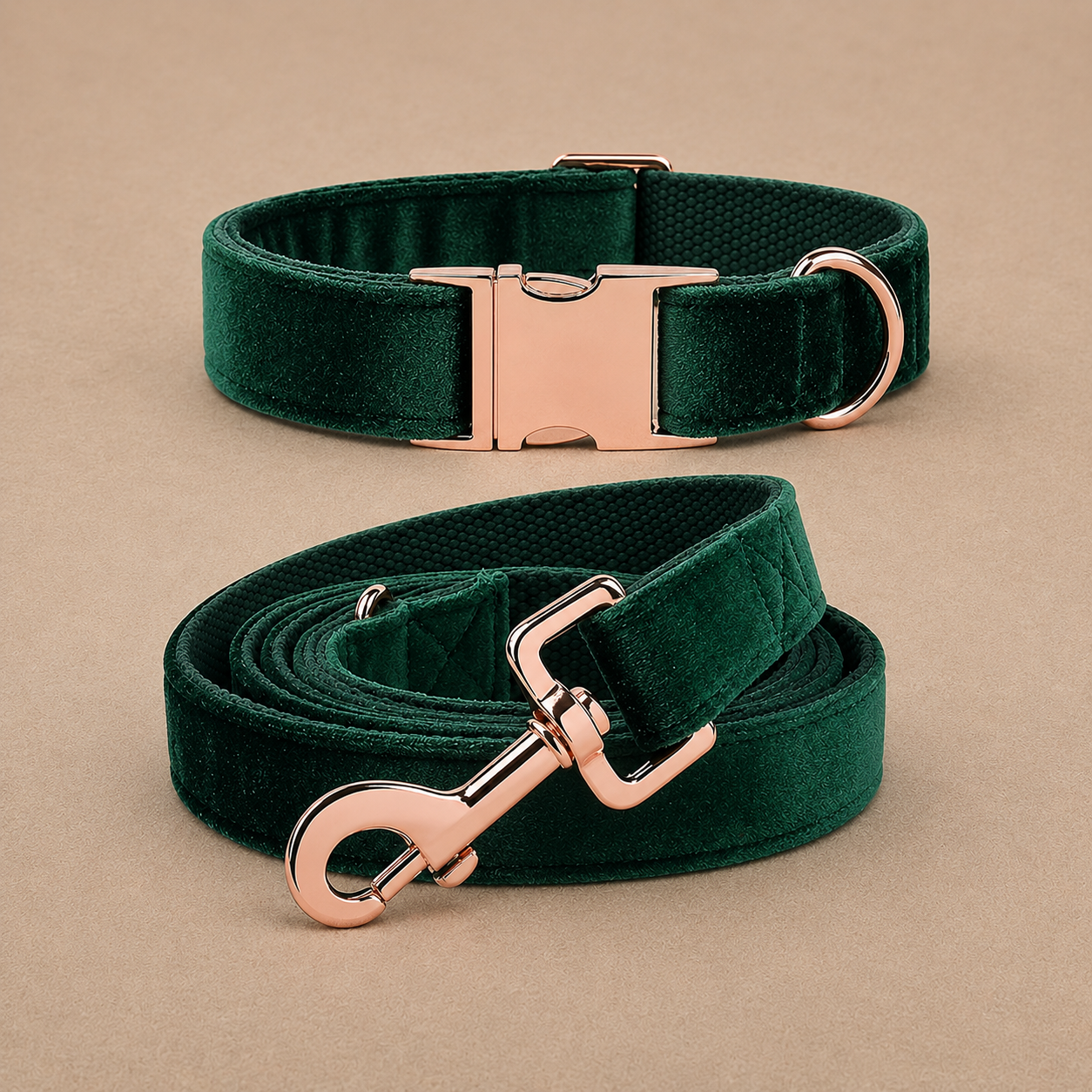 Signature Luxury Velvet Collar & Leash Set